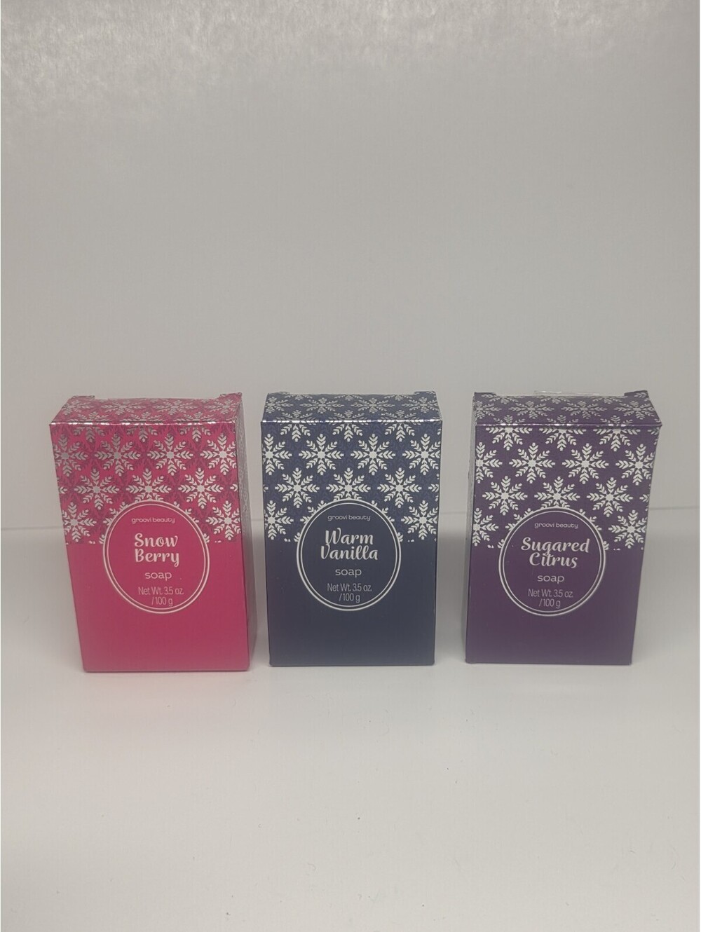 (3) Snow Berry Sugar Citrus Vanilla Body Bar Soap Gift Set Mothers Easter Basket